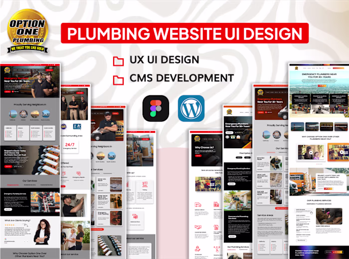 Plumbing Website UI/UX Design & WordPress Development