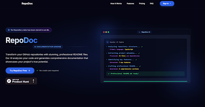 RepoDoc — Automated README & Documentation Generator