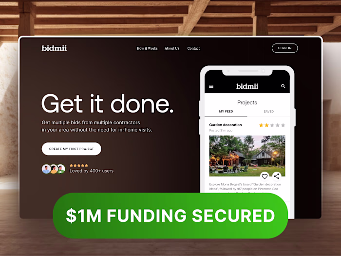 Startup Website Design - helped secure $1M in pre-seed funding