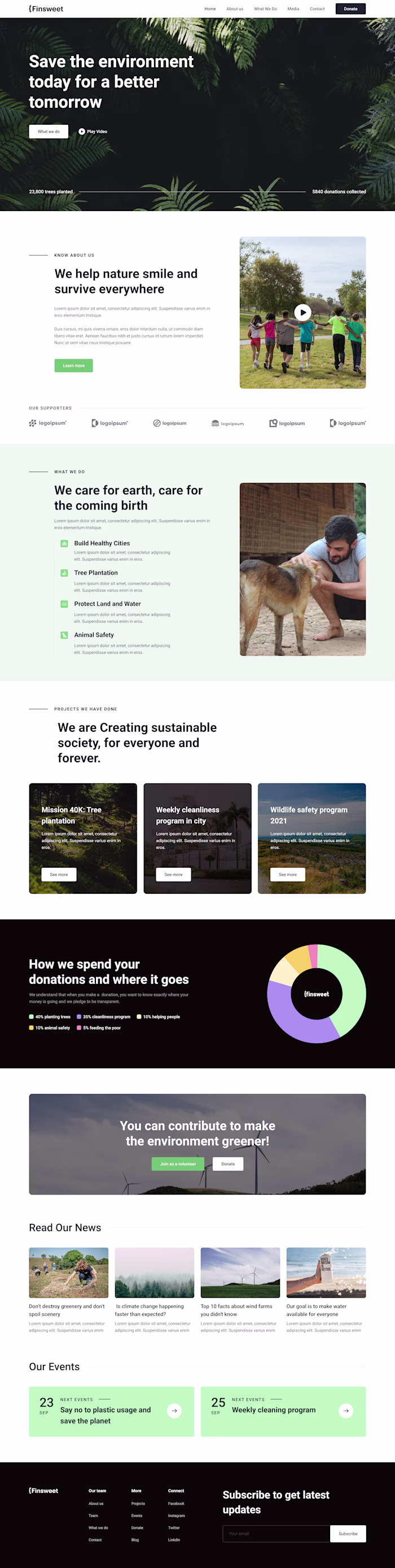 Finsweet Enviroment