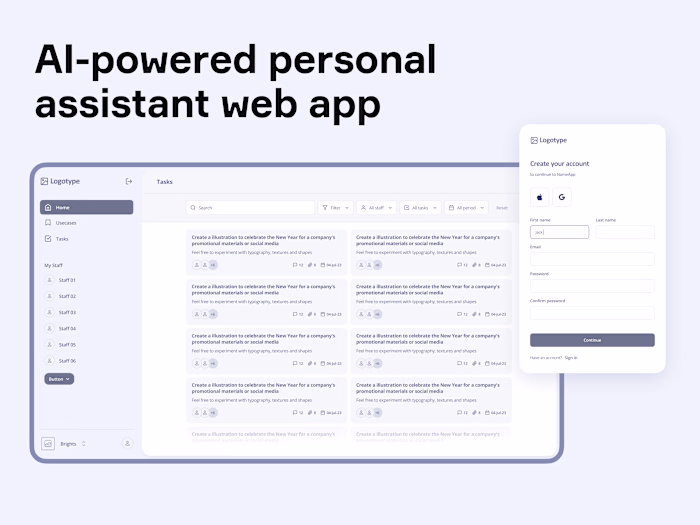 AI-powered personal assistant web app