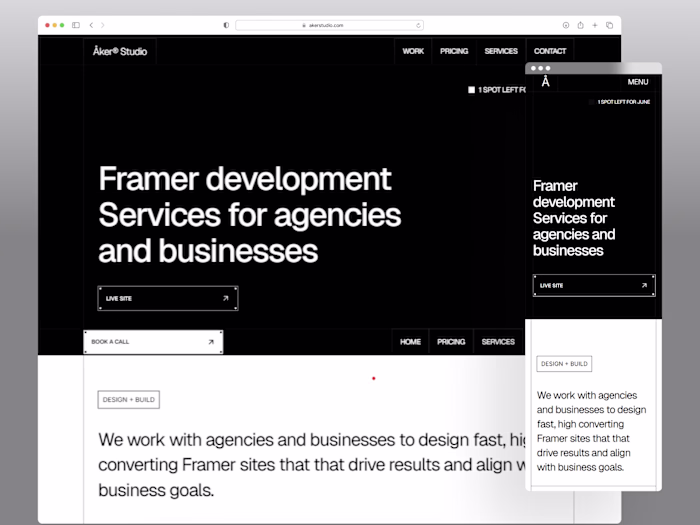 Aker Framer Template Design and Development