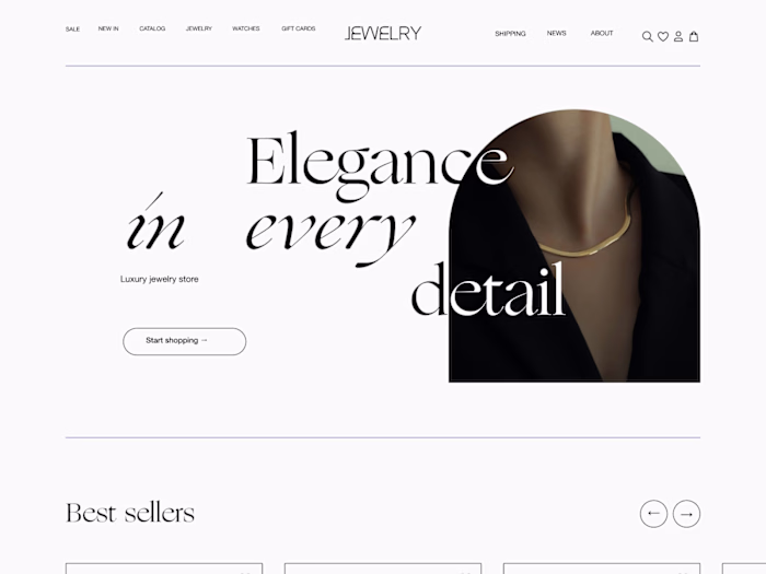 Figma UX/UI design for Jewelry e-commerce store · Jwlry 13