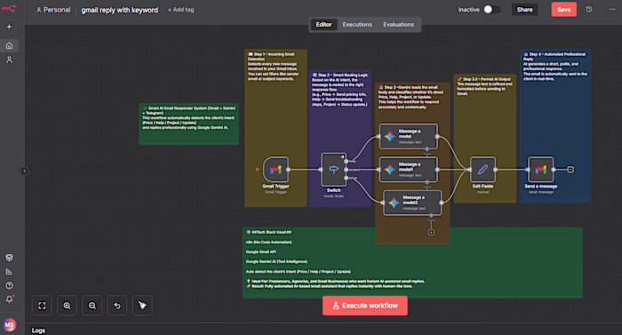 “Automate smartly, save time & earn more — my n8n Gmail work...