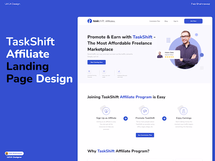 TaskShift Affiliate - Landing Page Design
