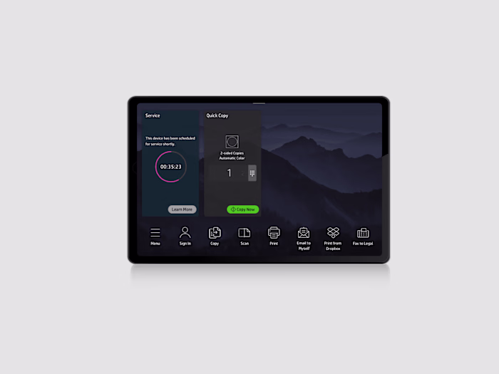 Responsive UI Design for HP Printers Control Panel