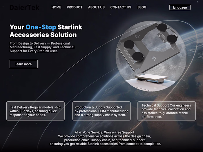 Starlinkacce website design and develop 