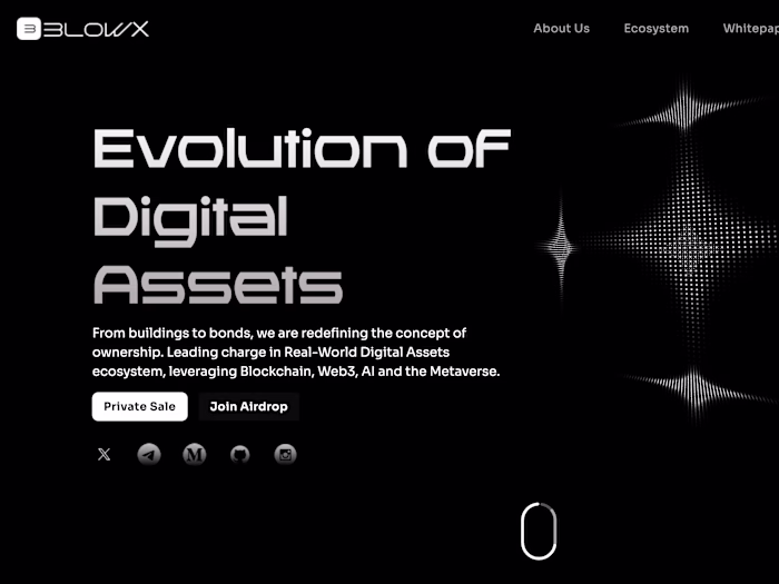 BlowX Cryptocurrency Landing page website design