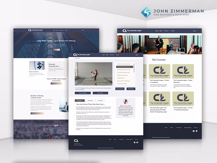 Custom Kajabi Platform for The Corporate Leaper