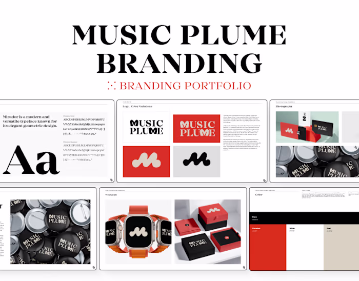 Music Plume Branding Project on Behance