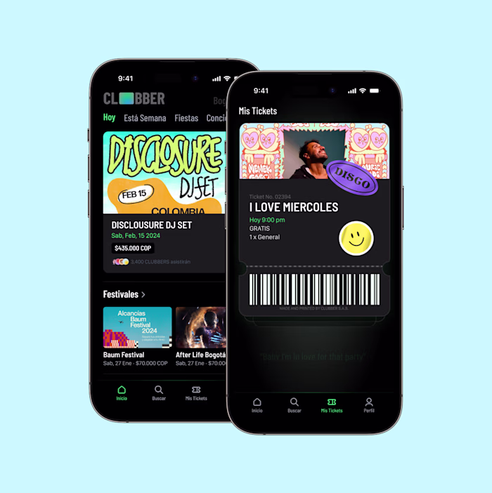 Clubber App Design