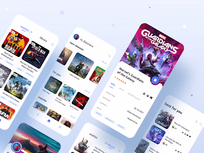Gaming Library App | Mobile Design