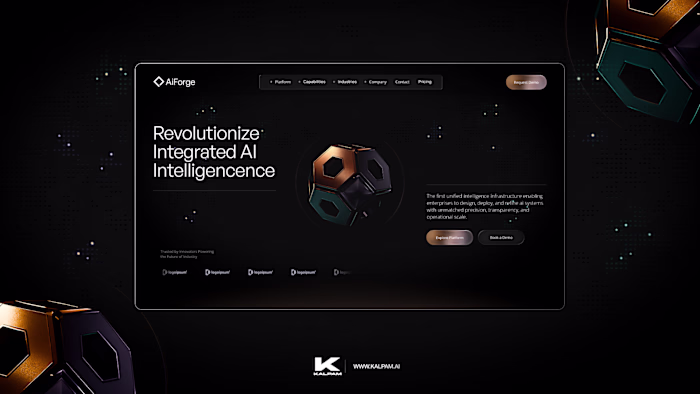 Hero section exploration for AiForge. Day 02 of CreateEveryday