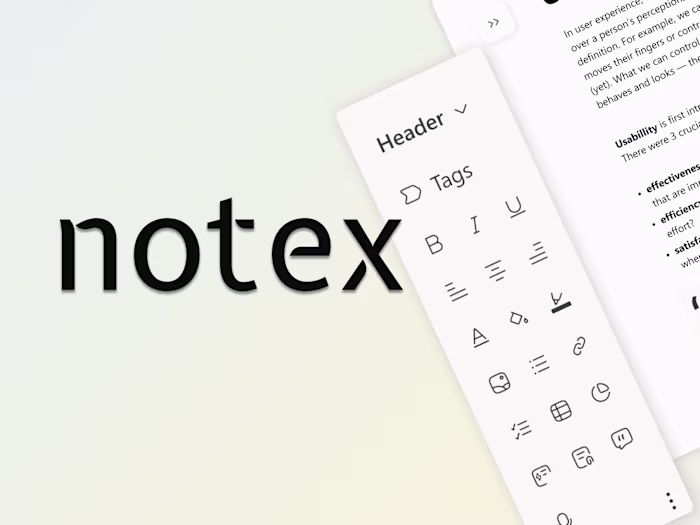 Notex UI&UX Case Study
