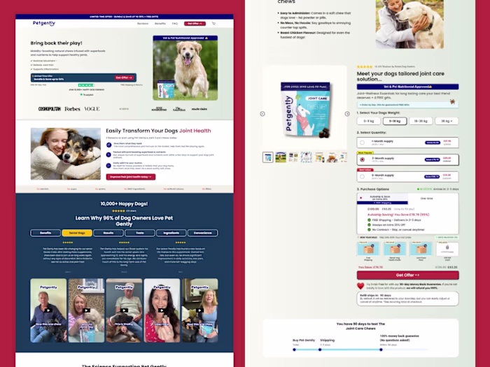 Petgently | Replo Landing Page Development