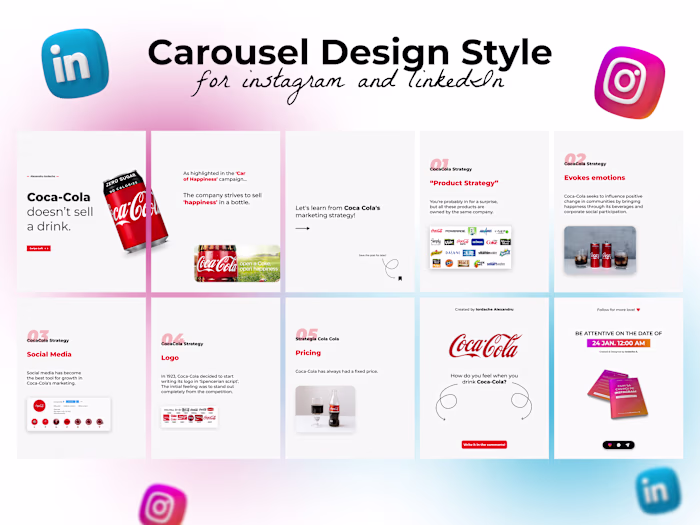 Carousel Design Style for Instagram & Linkedln