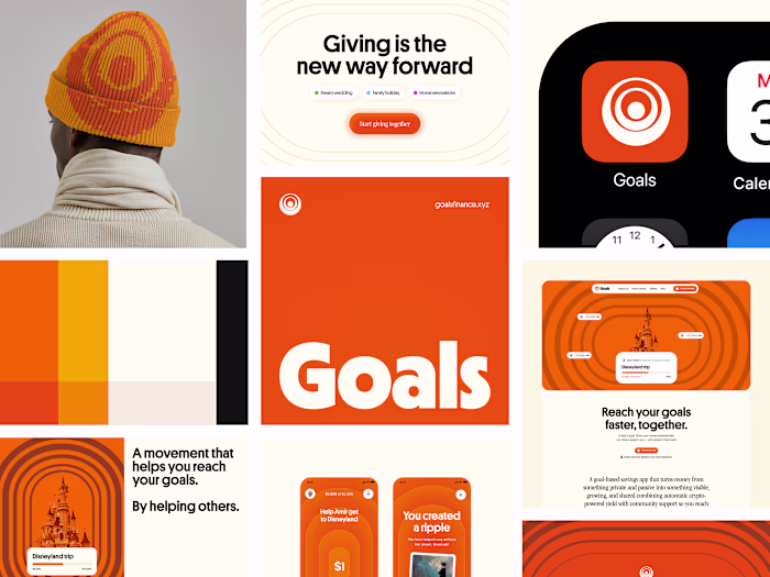 Brand and App Design for Crypto Social Savings App