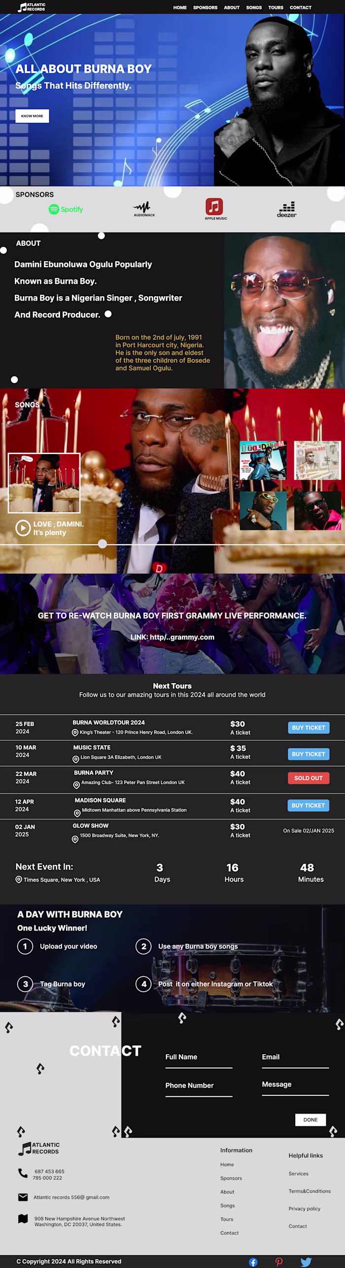 MUSIC WEB DESIGN