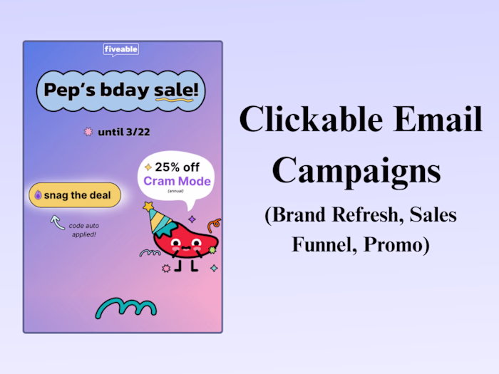 Clickable Email Campaigns (Brand Refresh, Sales Funnel, Promo)