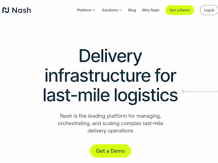 Nash — Delivery Infrastructure for Last-Mile Logistics