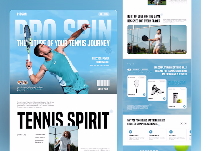 ProSpin Editorial E-commerce Design