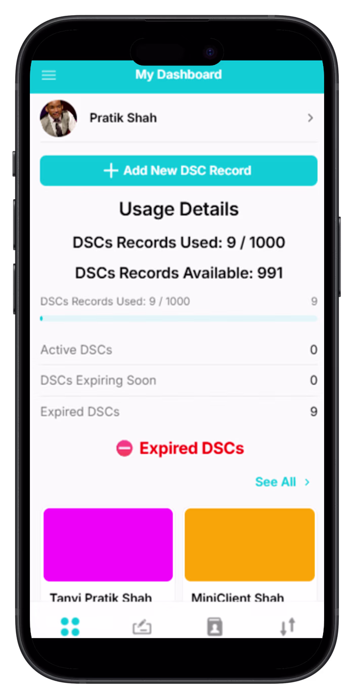 Digital Signature Management App for Professionals