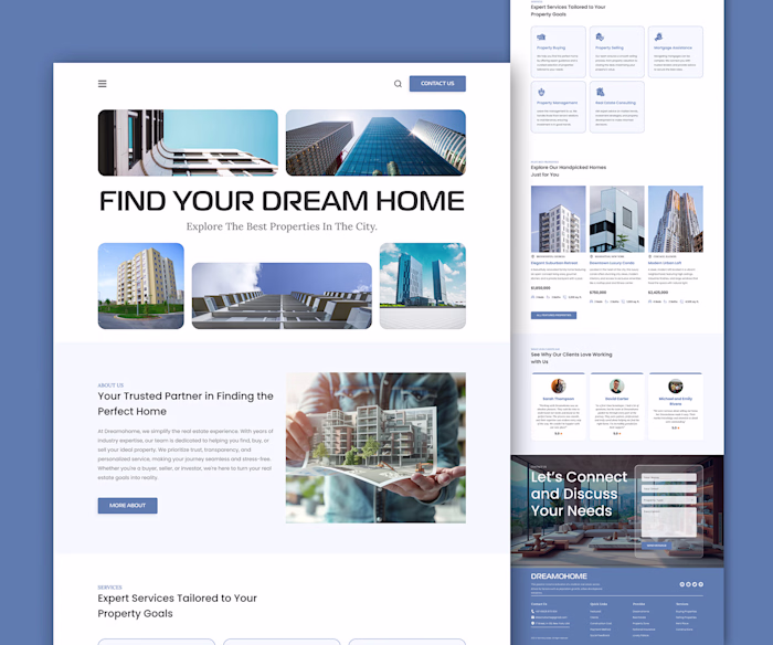 Real Estate Website Design by Figma