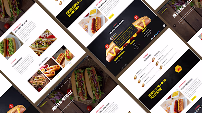 Hotdog food ecommerce web design | elementor | Wordpress
