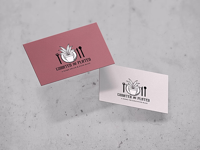 Curated & Plated | Logo & Business Card Design 