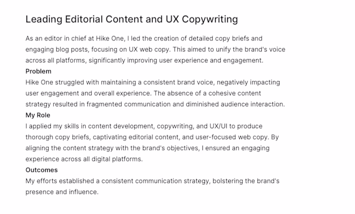 Leading Editorial Content and UX Copywriting
