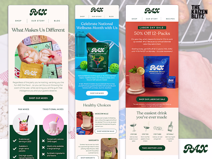 Pax – Email Campaigns + Flows