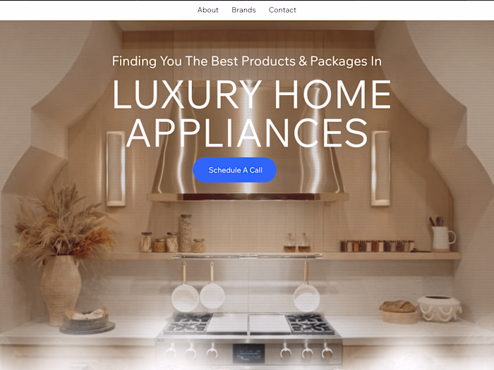 Luxury appliances consultant website/seo in Wix