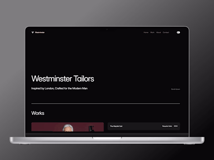 Westminster Luxury Menswear Website Development