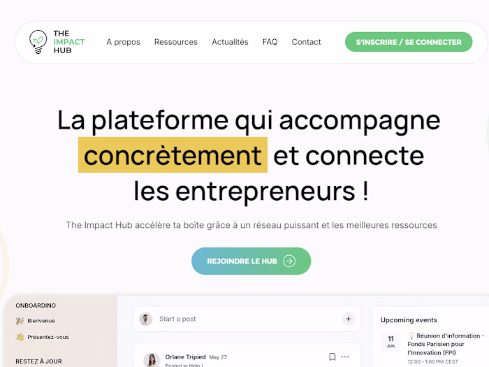 SaaS Landing page - Wix Studio - The Impact Hub