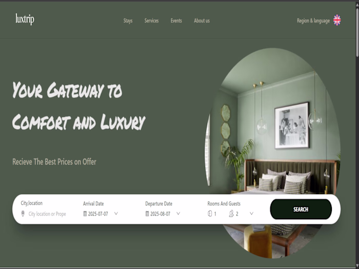 Property Booking Application - Luxtrip