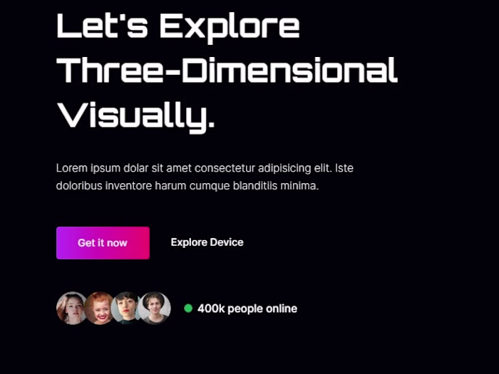 Landing Page: VR Landing Page
