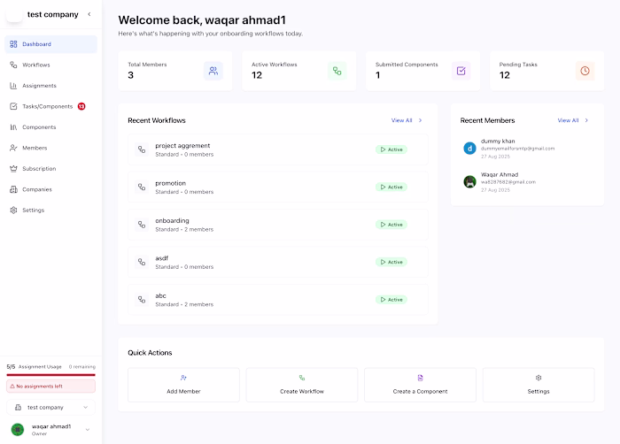 Development of OnFlow Platform