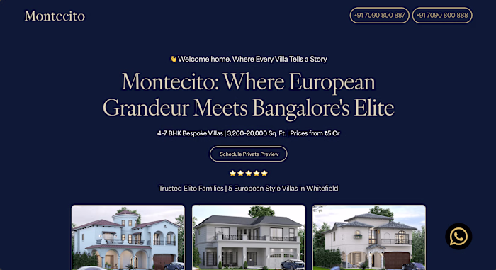 Luxury Real Estate Landingpage Website Design 