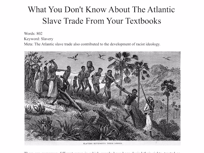 What You Don't Know About The Atlantic Slave Trade 