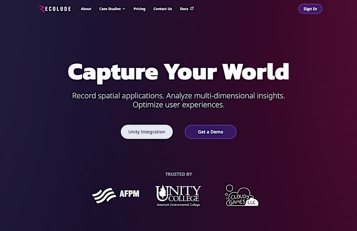 Website Design for a 3D Recordings & Analytics Company