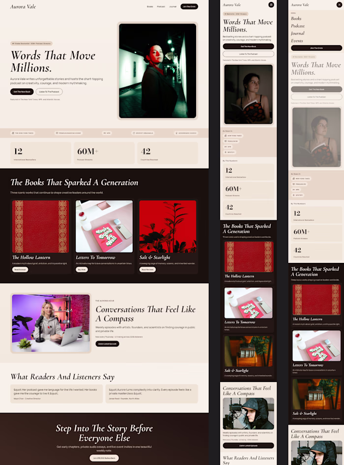 Poster + Responsive Landing page