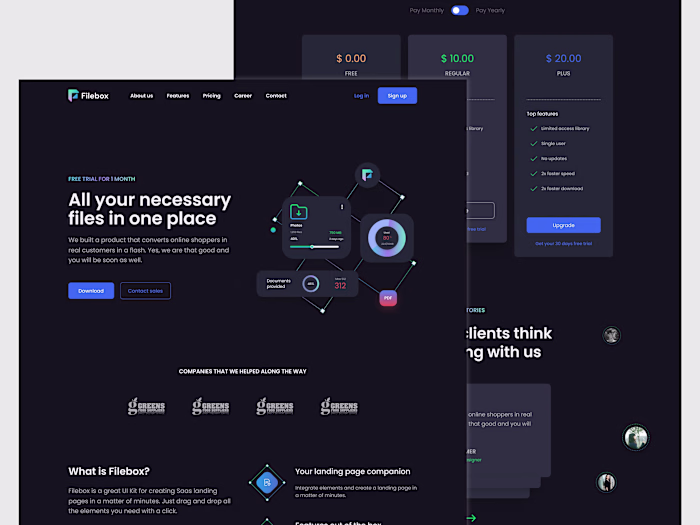 
SaaS website (Filebox)