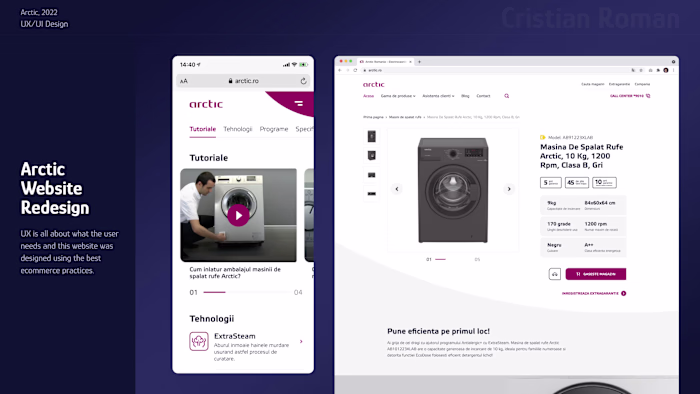 Home Appliances Website Redesign