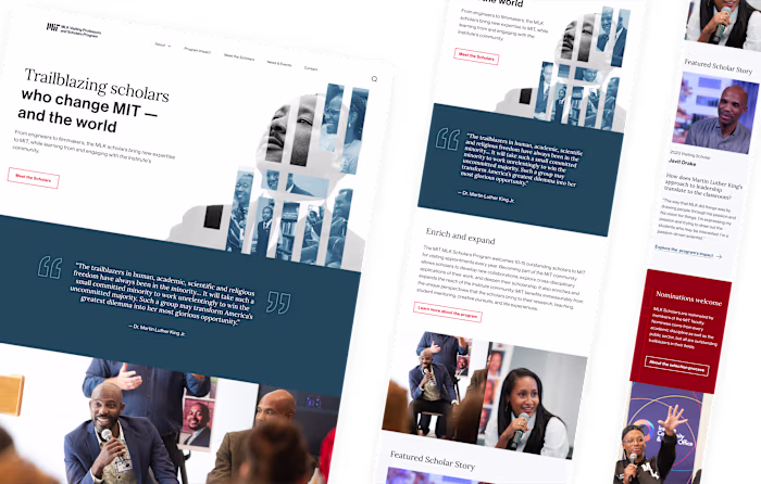 MIT MLK Scholars website redesign