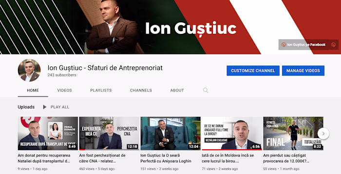 Growing the Personal Brand with YouTube videos