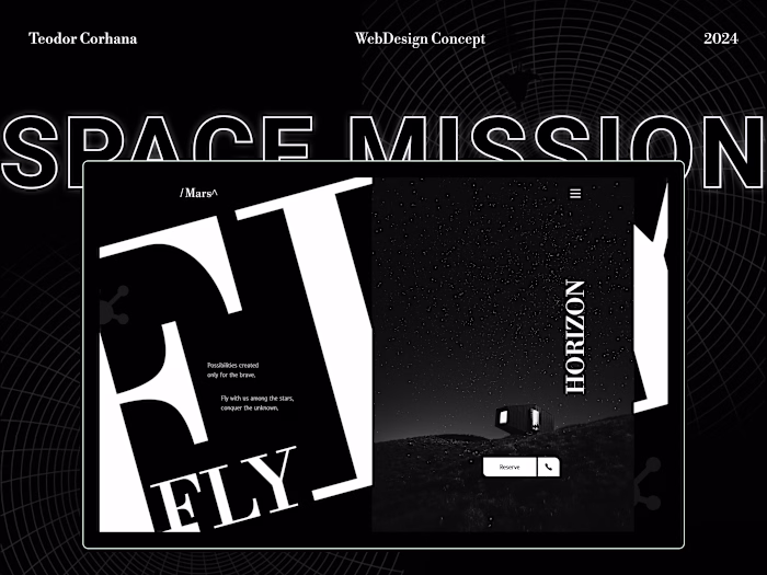 | Space Mission | Hero Section | UI/UX Design |