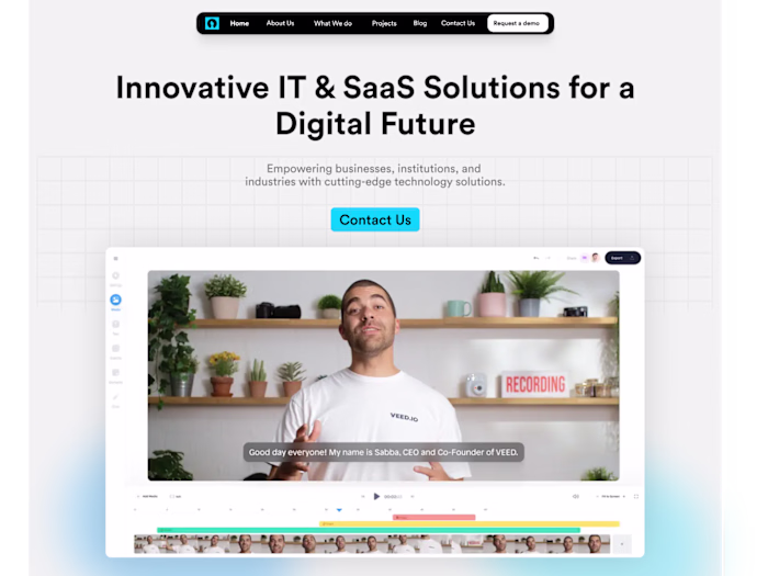 SaaS & IT Solutions Showcase Design