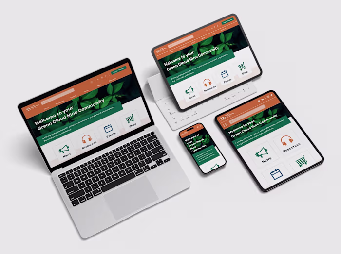 UX/UI, Logo & Visual Identity Design: Green Cloud Nine