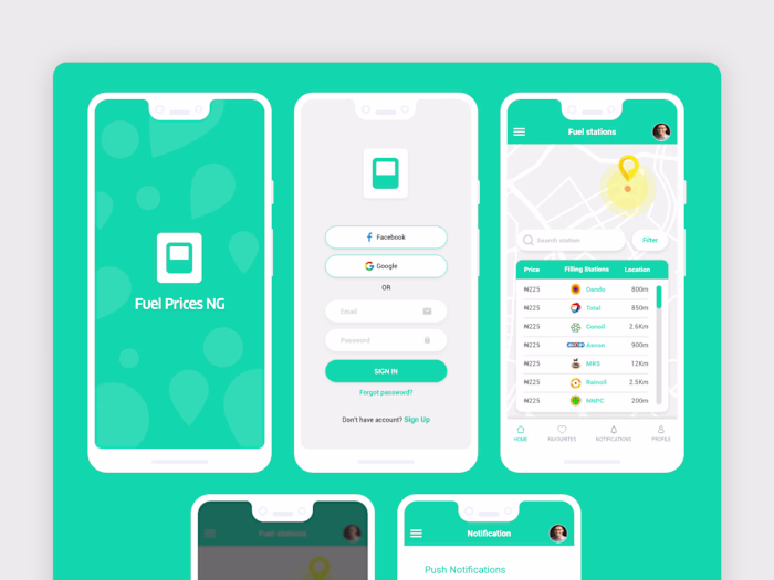 App Design for a petrol price