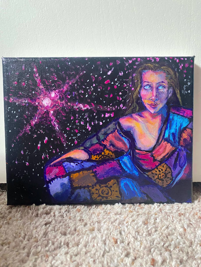 Acrylic Impressionism Portrait